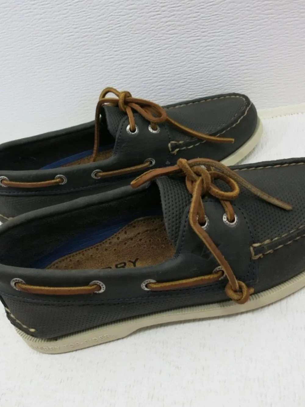 Sperry Top-Sider Drak Gray Nubuck Leather Men's Footwear Casual Deck Shoes 7 M